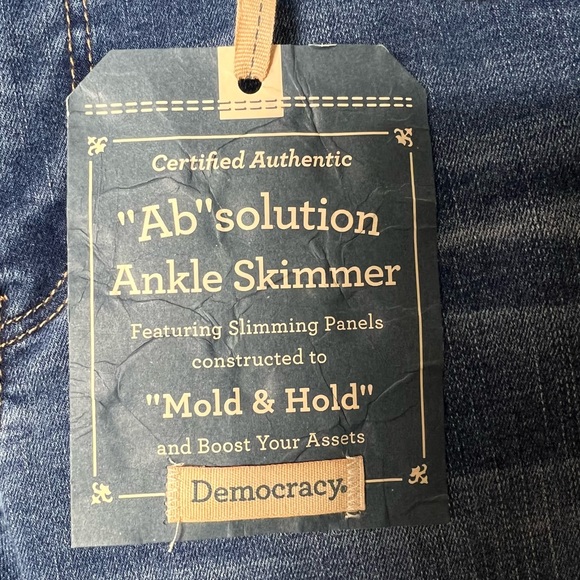Democracy Ab Solution Ankle Skimmers Blue Denim Jeans - Picture 8 of 15